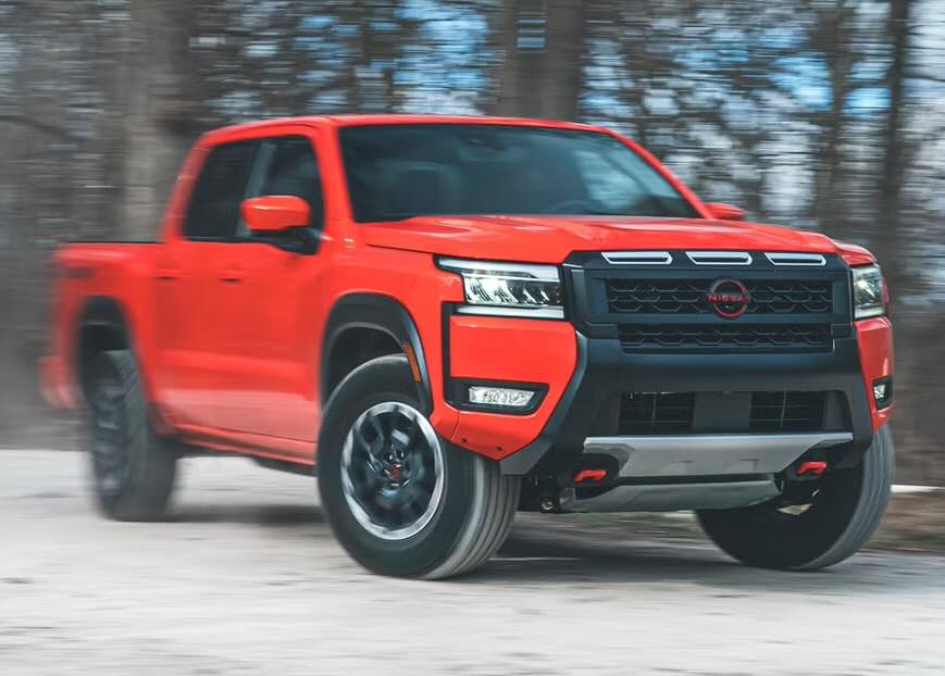 A photo of a Nissan Frontier, demonstrate one of several available trim levels at Nationwide Nissan in Timonium, Md.