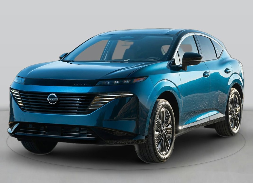 A photo of a metallic blue model of the 2026 Nissan Murano SV Trim level, available at Nationwide Nissan in Timonium Maryland.