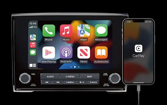 Stay connected with a standard 8" touch-screen display 2023 Nissan Titan | Nationwide Nissan in Timonium MD