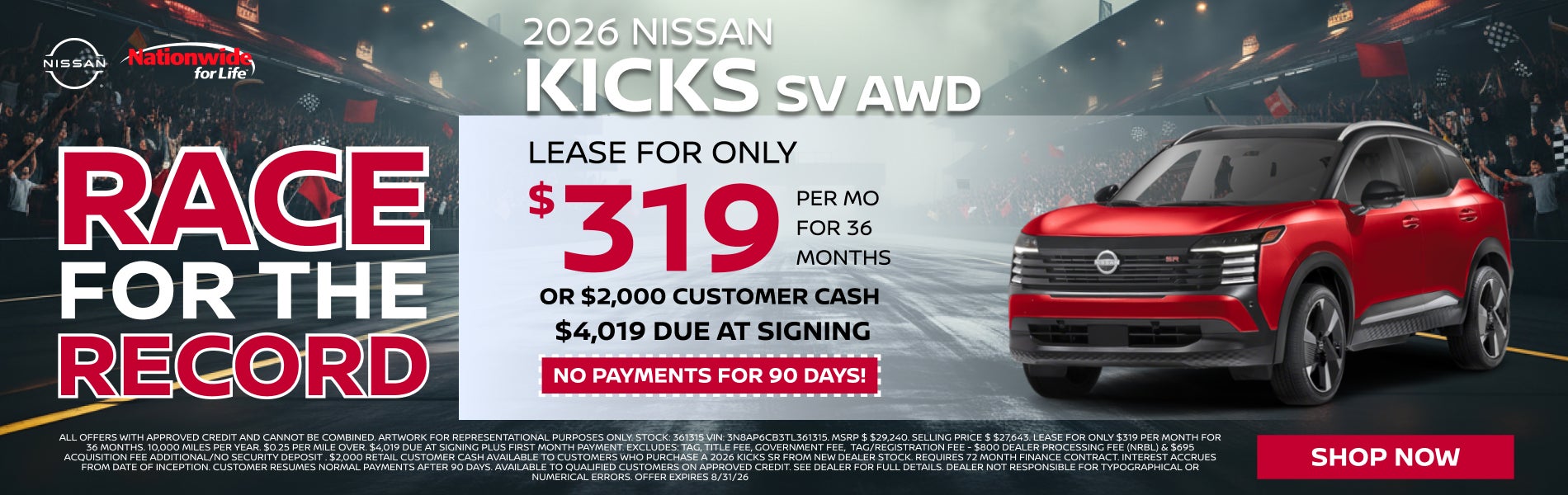 2026 KICKS SV AWD