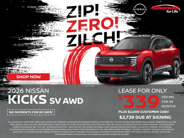 New Nissan Kicks SV AWD
