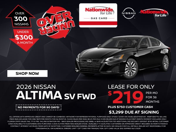 New 2026 Nissan Altima SV FWD
